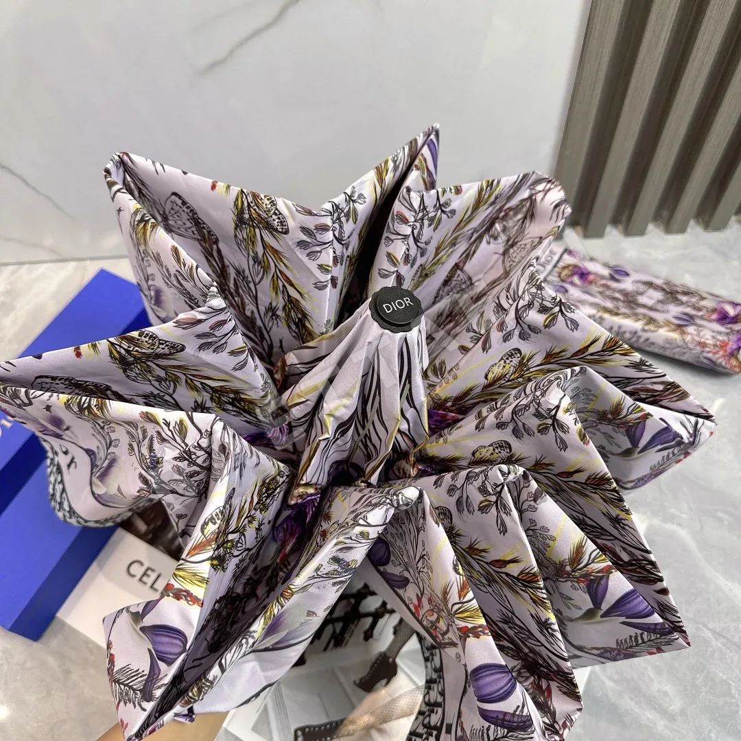 디올 자동 접이식 자외선 차단 우산 상세 이미지 4