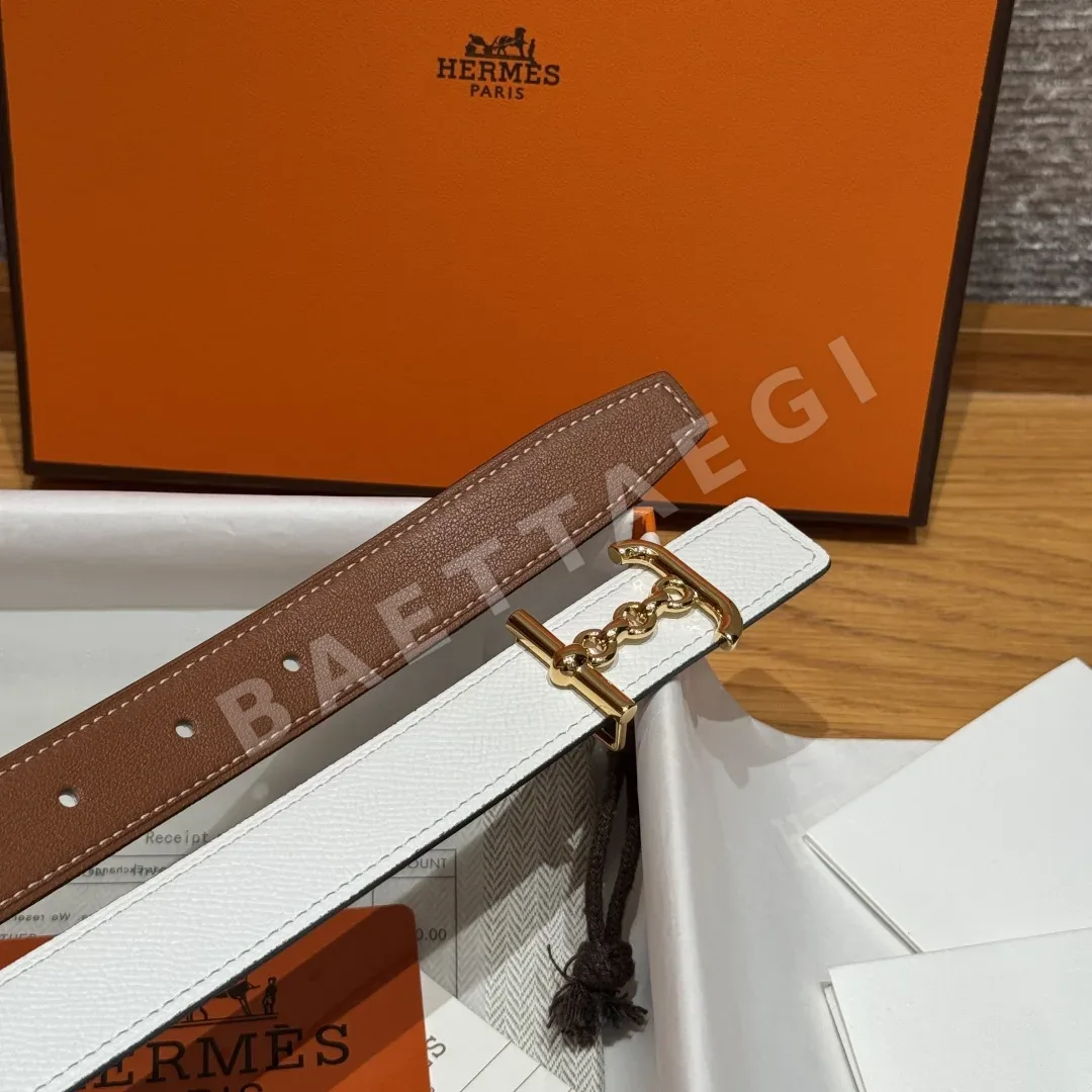 에르메스 JD380-H 패밀리 리버시블 가죽 벨트 상세 이미지 6
