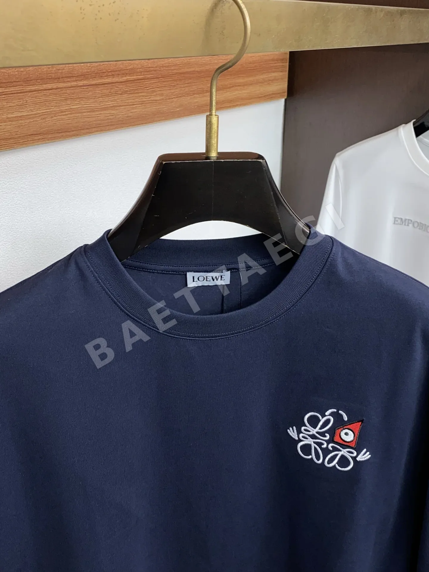 로에베 크루넥 코튼 반팔 티셔츠 상세 이미지 3