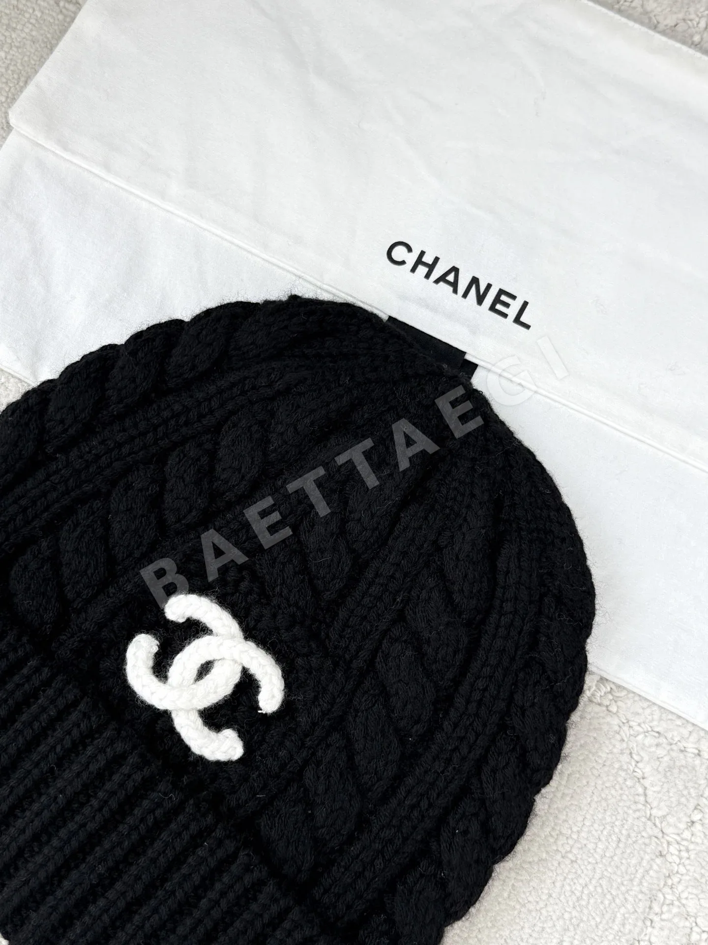 샤넬 케이블 니트 캐시미어 비니 상세 이미지 4