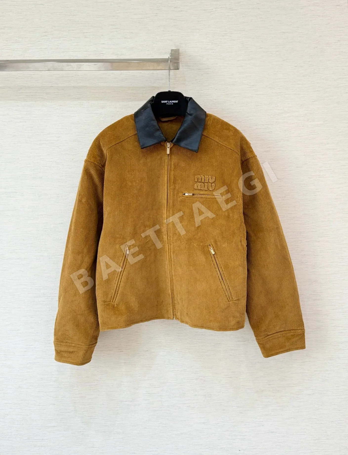 미우미우 코듀로이 면 자켓 195396