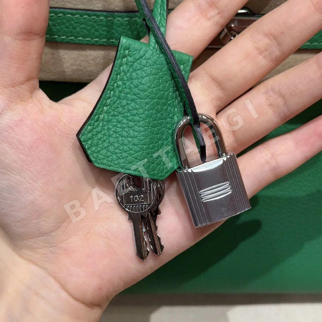 에르메스 버킨 25 대나무 그린 토고 가죽 가방 상세 이미지 5