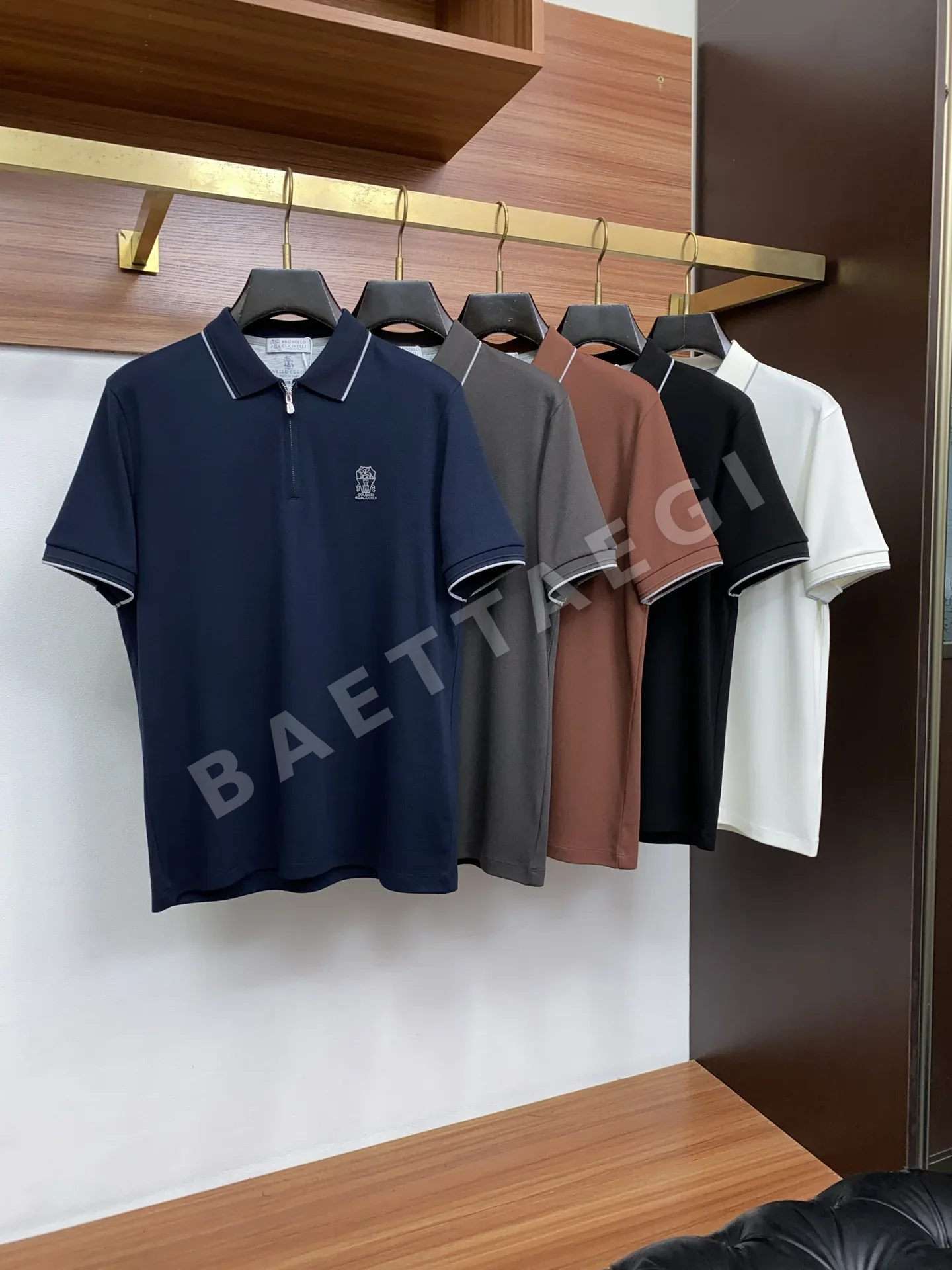 브루넬로쿠치넬리 텐셀 코튼 폴로셔츠 남성 반팔 상세 이미지 9