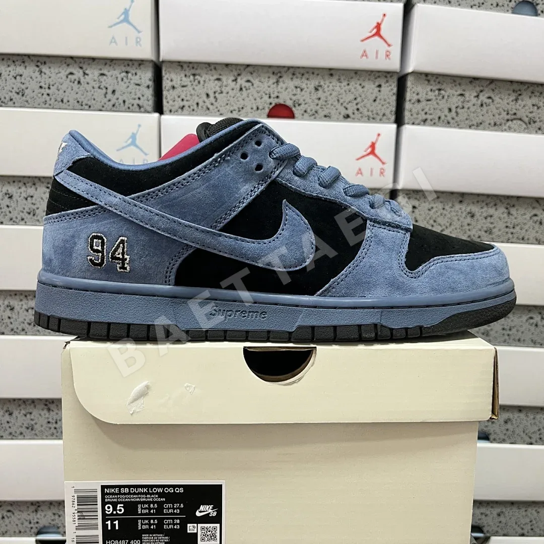 나이키 [S2] SB 덩크 로우 블루 블랙 HQ8487-400 201045 Nike SB Dunk Low Supreme 94 Ocean