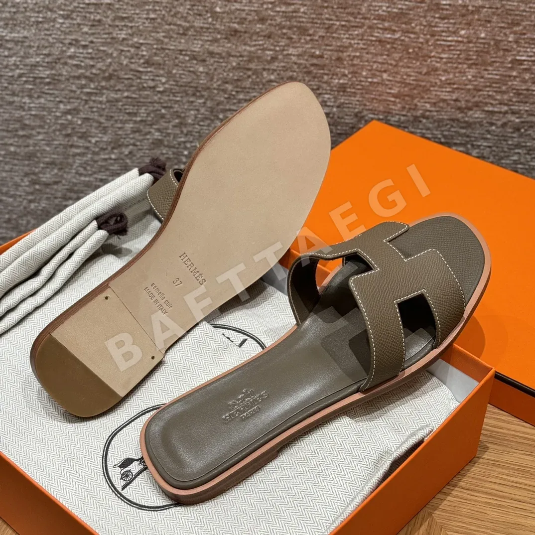 에르메스 오란 샌들 에토프 가죽 H 컷아웃 상세 이미지 5
