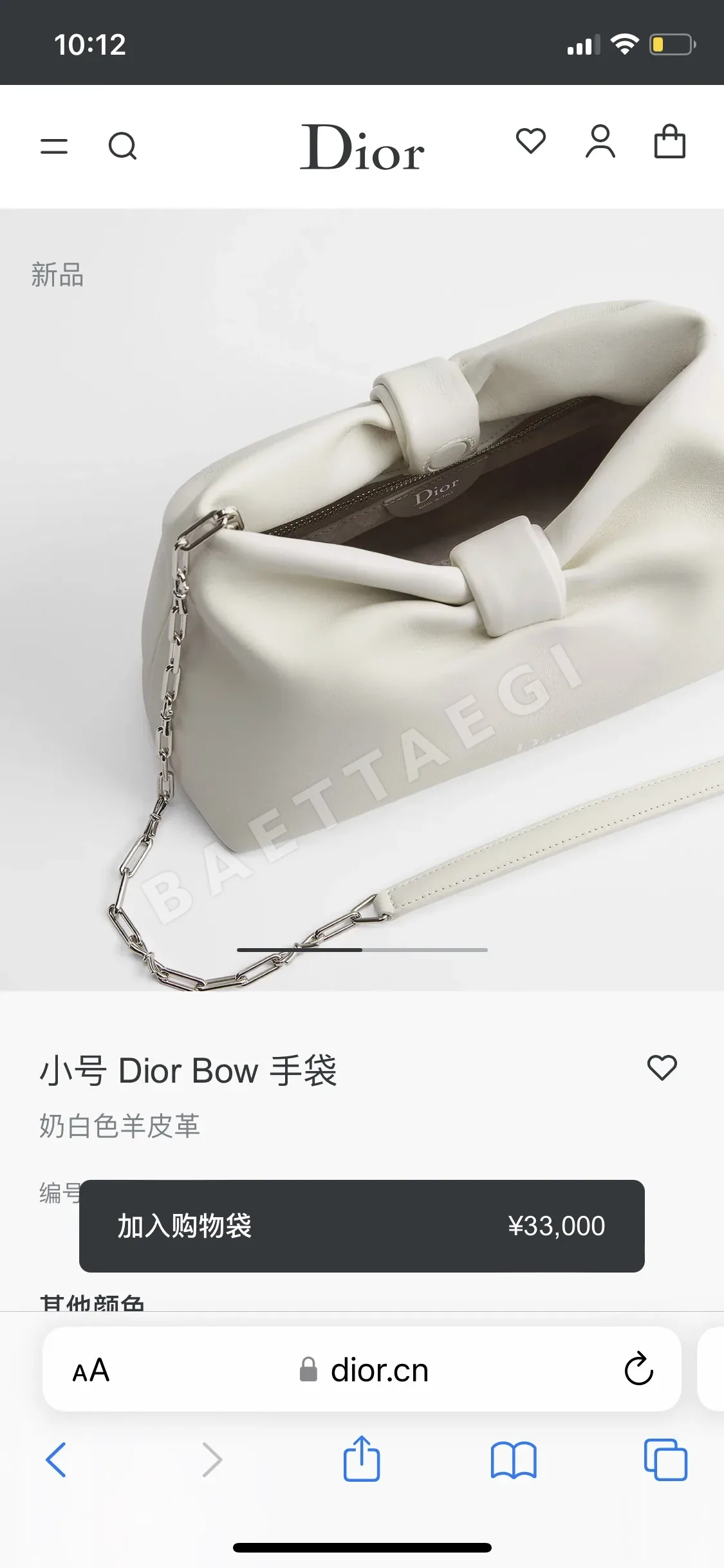 디올 보우 체인 램스킨 가방 상세 이미지 3