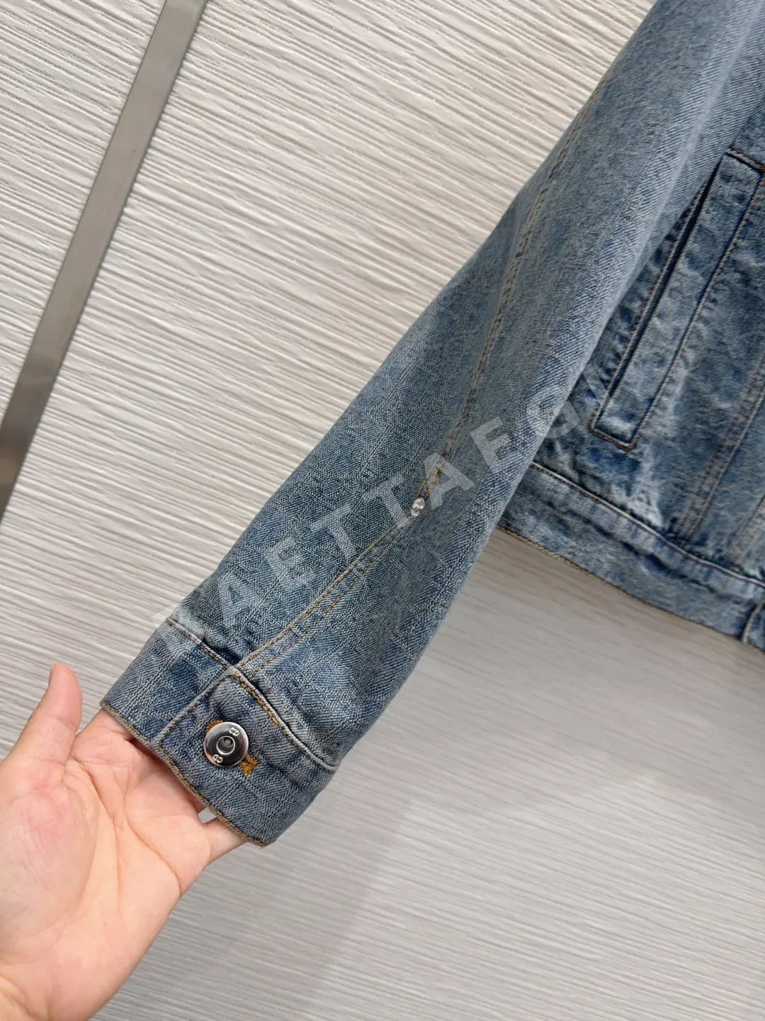 디올 데님 배색 여성 자켓 상세 이미지 6