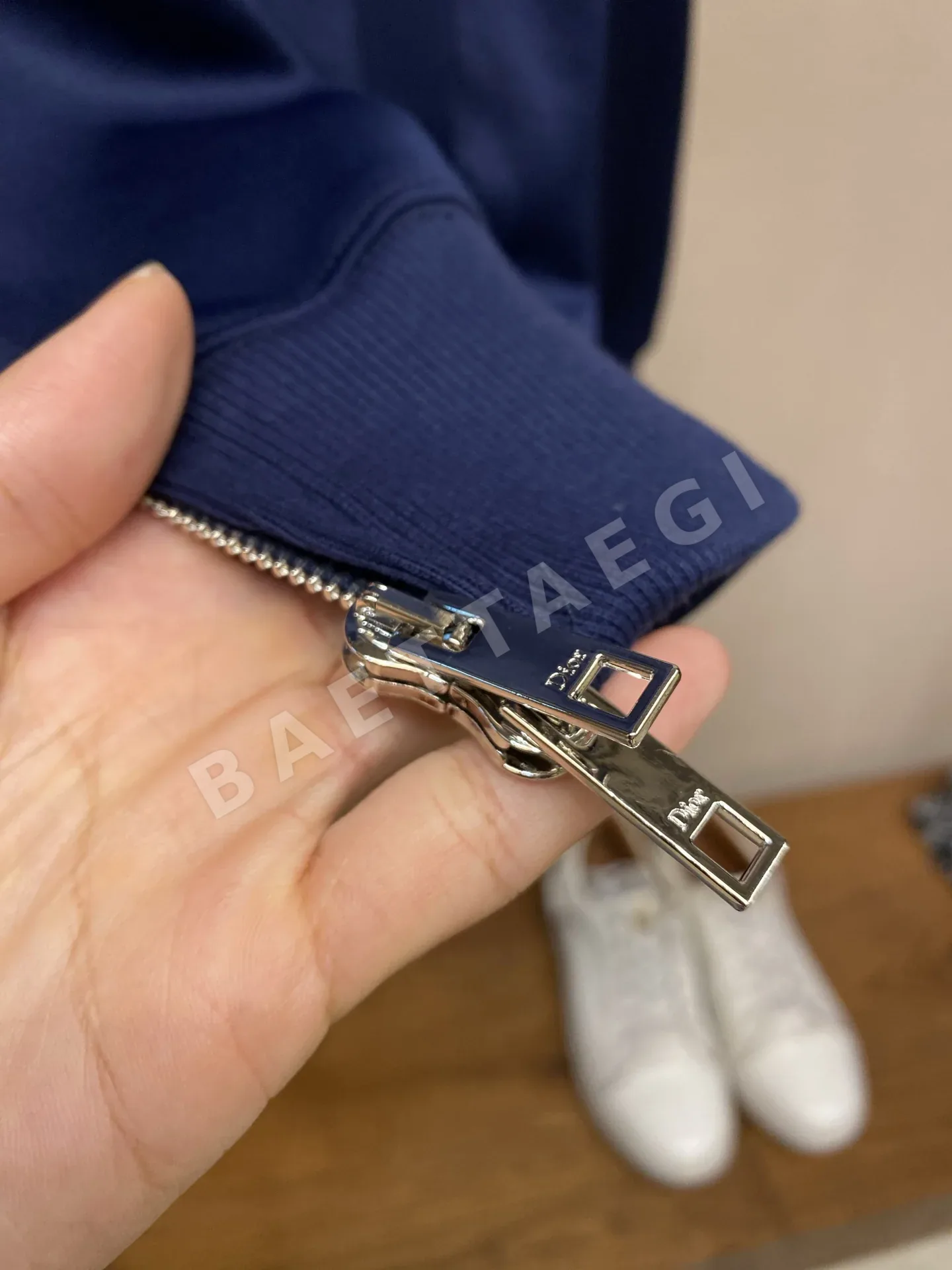 디올 다크 블루 커스텀 로고 웨빙 자켓 상세 이미지 7