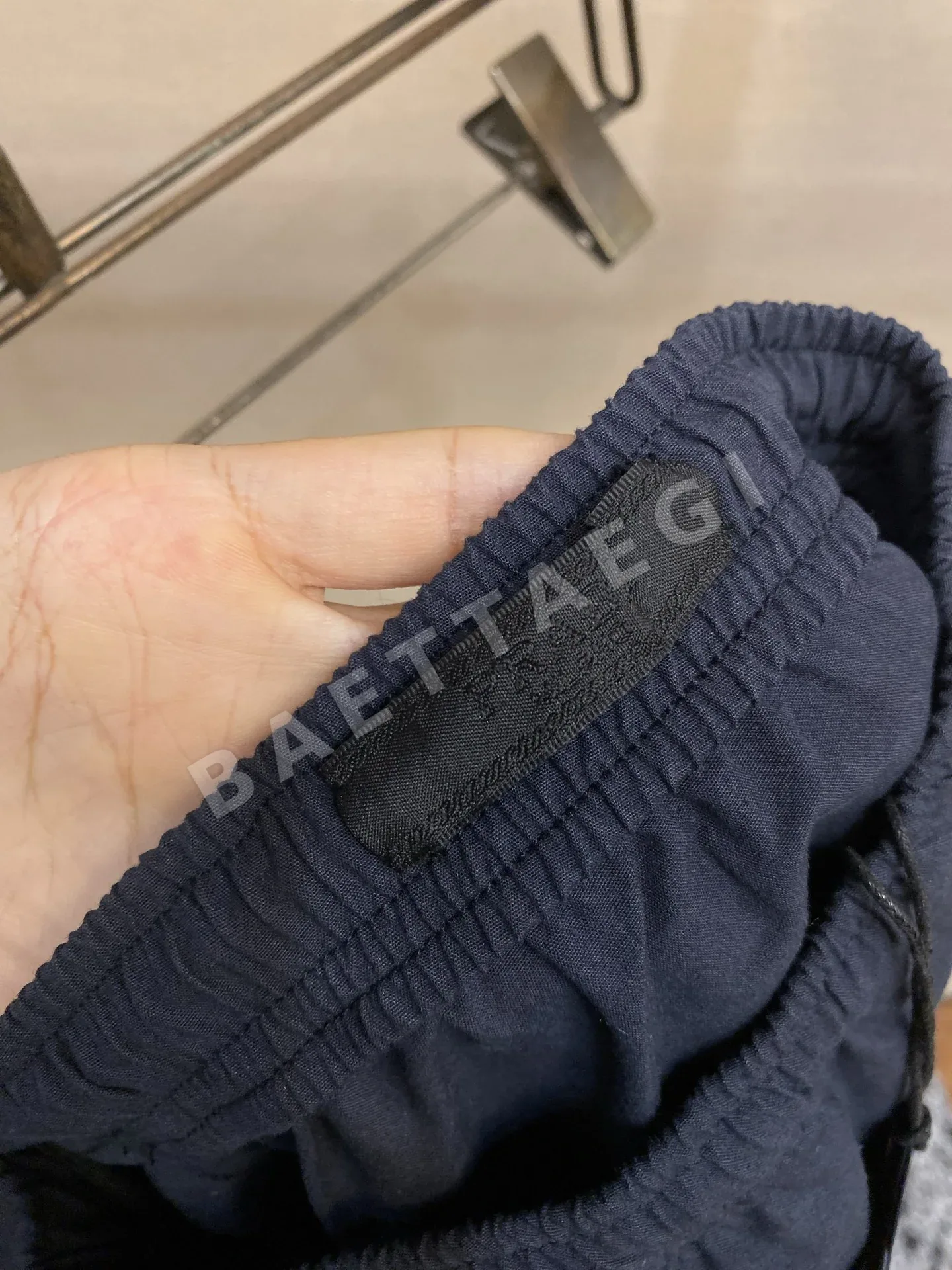 프라다 린넨 코튼 혼방 남성 바지 상세 이미지 5