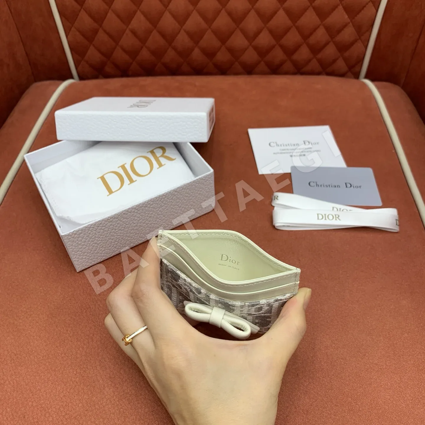 디올 리본 카드홀더 지갑 상세 이미지 8