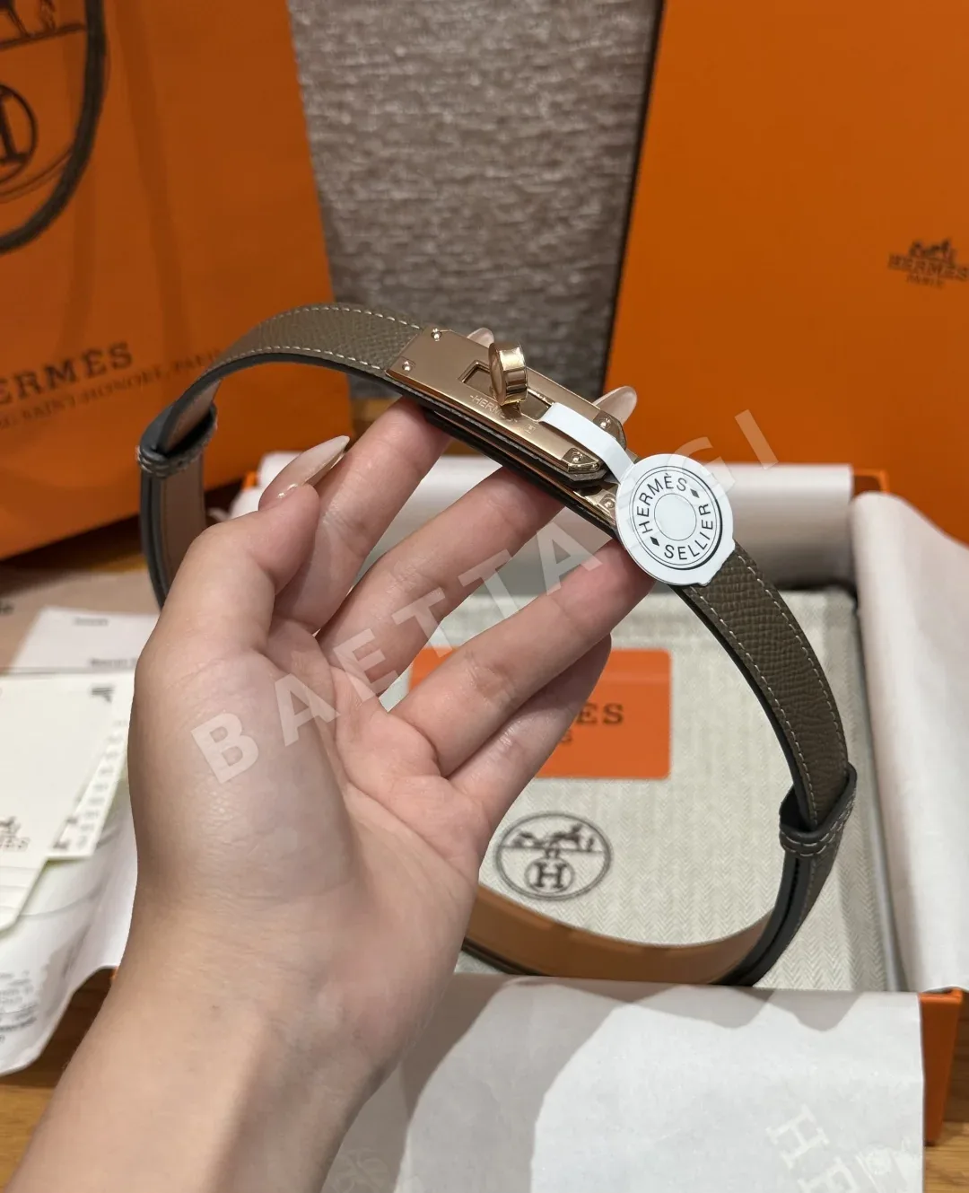 에르메스 켈리 버클 엡슨 카프스킨 벨트 176545