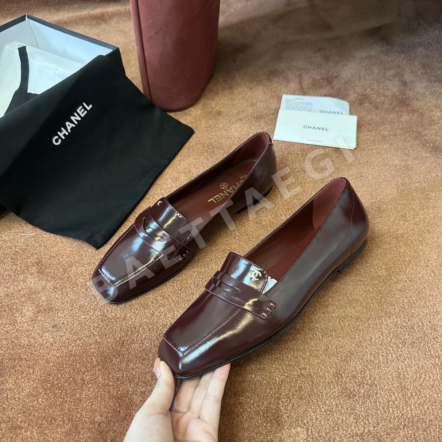 샤넬 26FW 버건디 컬러 로퍼 상세 이미지 6