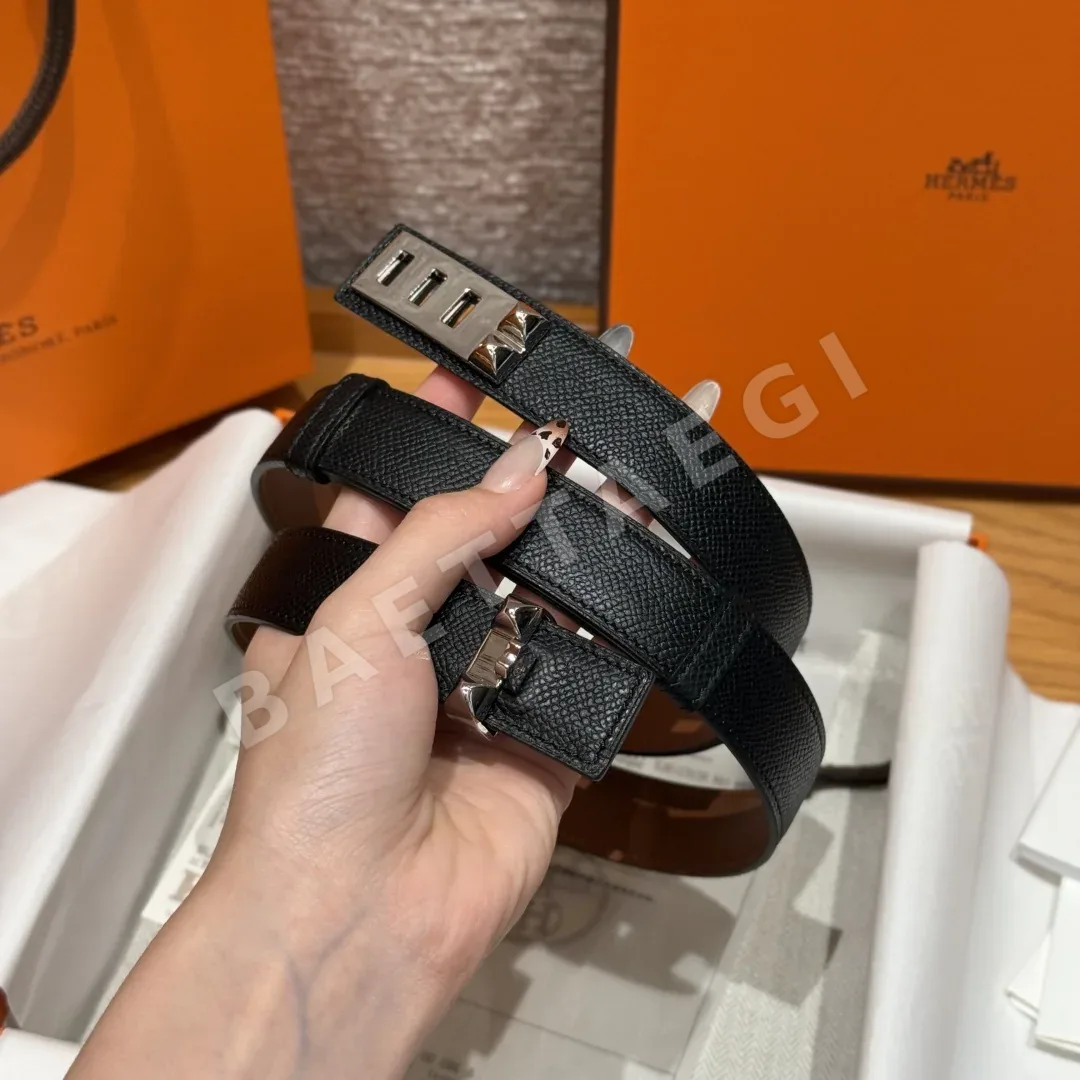 에르메스 카프스킨 켈리 버클 벨트 상세 이미지 3