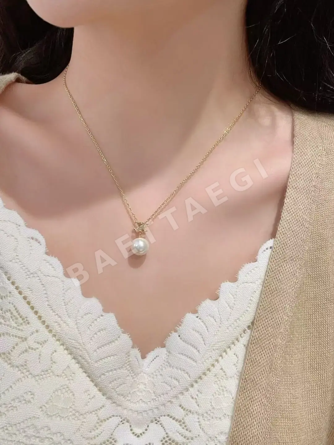셀린느 개선문 진주 목걸이 상세 이미지 3
