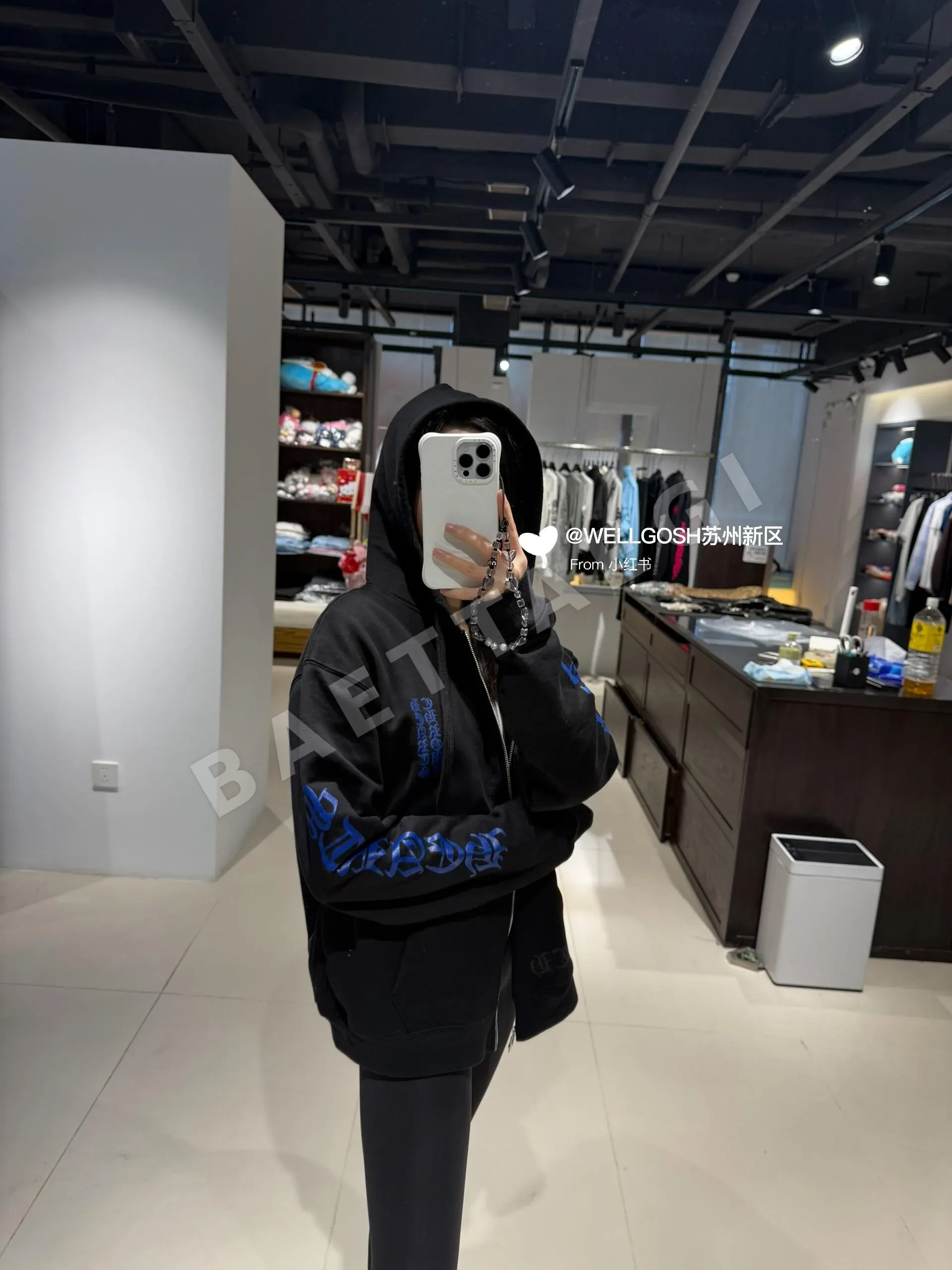 크롬하츠 산스크리트 와플 안감 지퍼 후드 상세 이미지 3