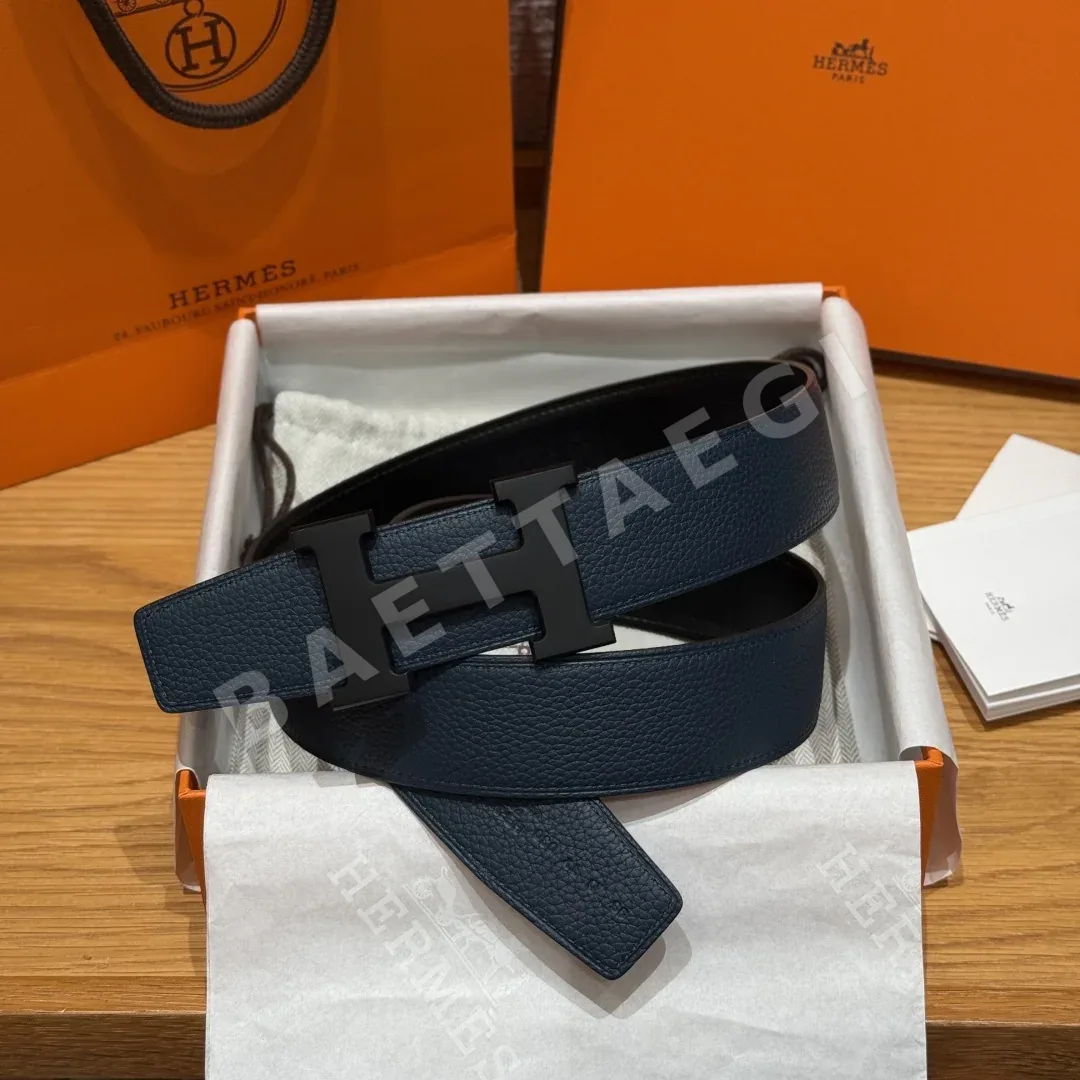 에르메스 리버서블 메탈 버클 남성용 벨트 176511