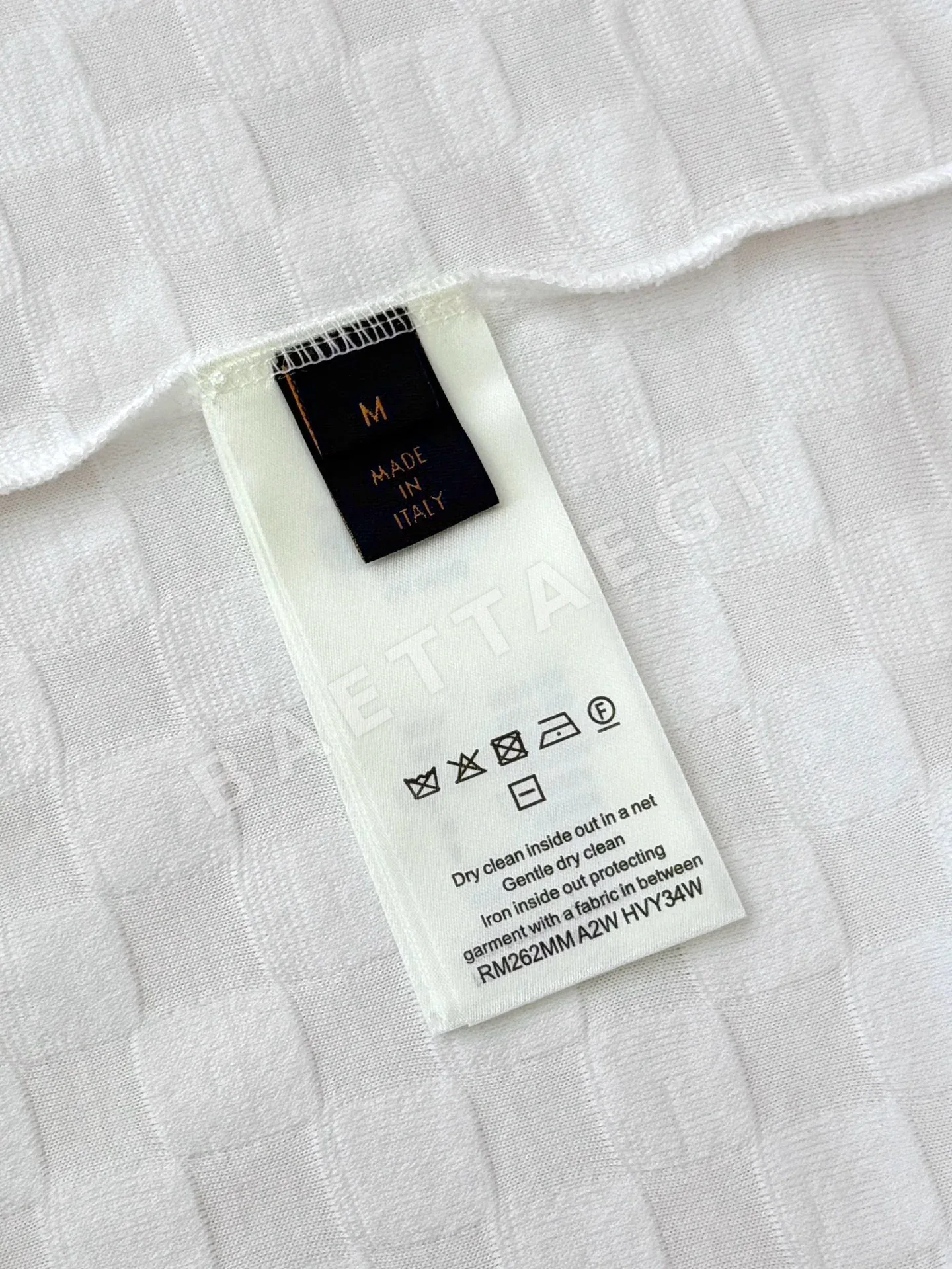 루이비통 LV 체크 패턴 테리 자카드 반팔 티셔츠 상세 이미지 9