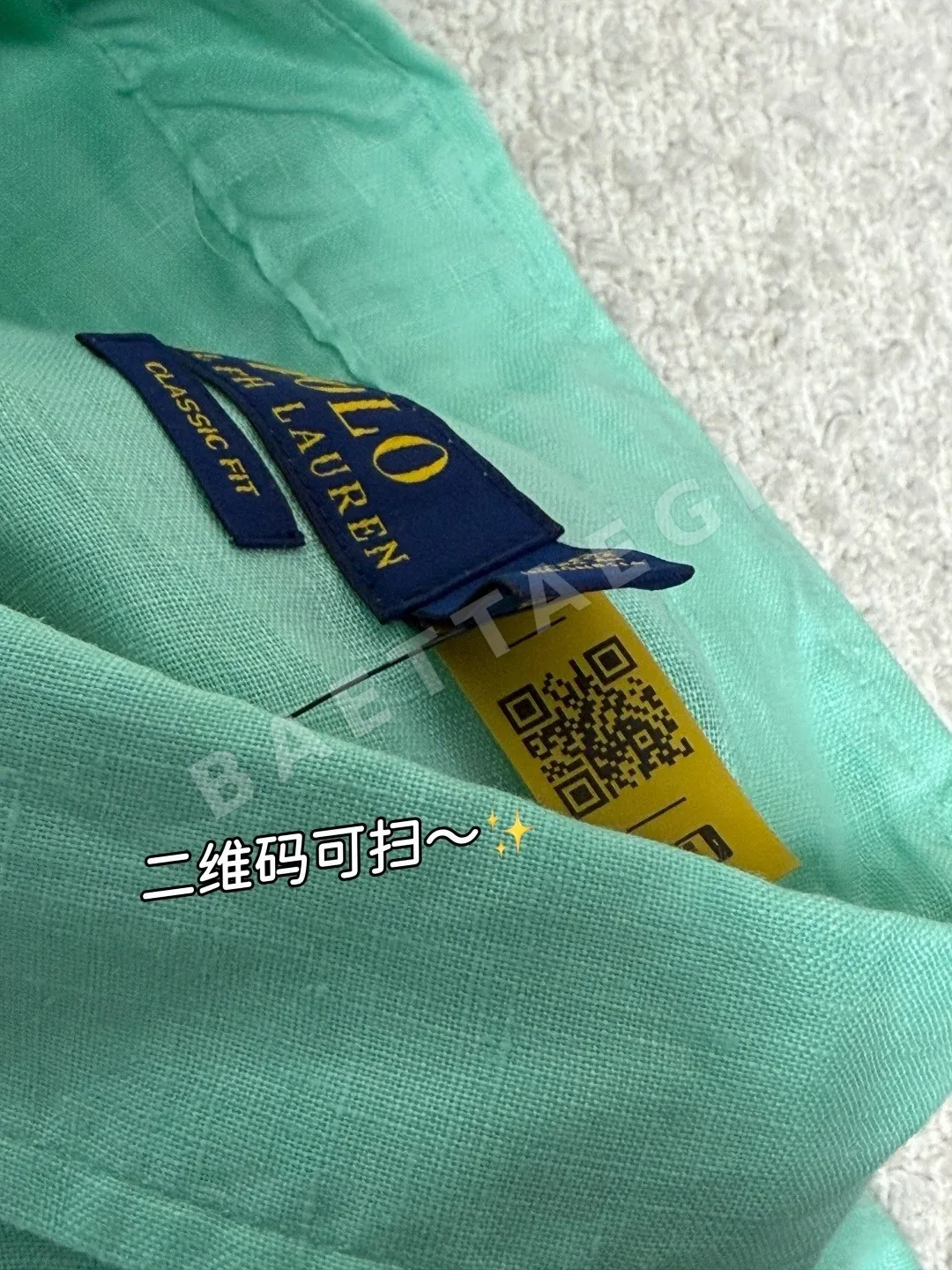 폴로 도파민 컬러 린넨 버튼다운 여성 셔츠 상세 이미지 9