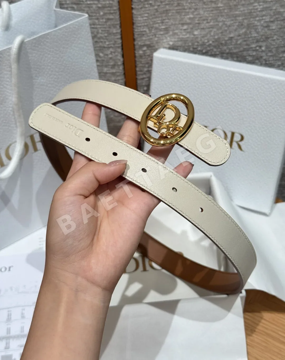 디올 오블리크 버클 송아지가죽 벨트 상세 이미지 6