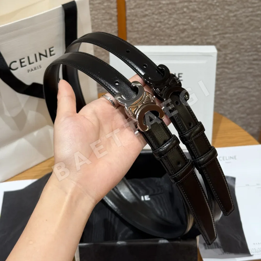 셀린느 개선문 로고 소가죽 벨트 171531