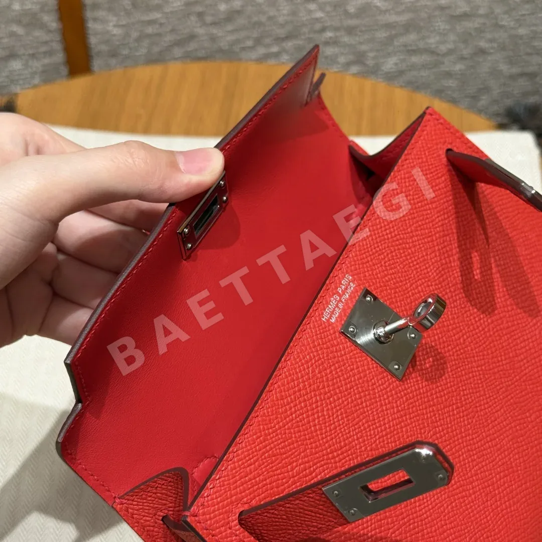 에르메스 미니 켈리 2 써니 레드 가방 상세 이미지 2