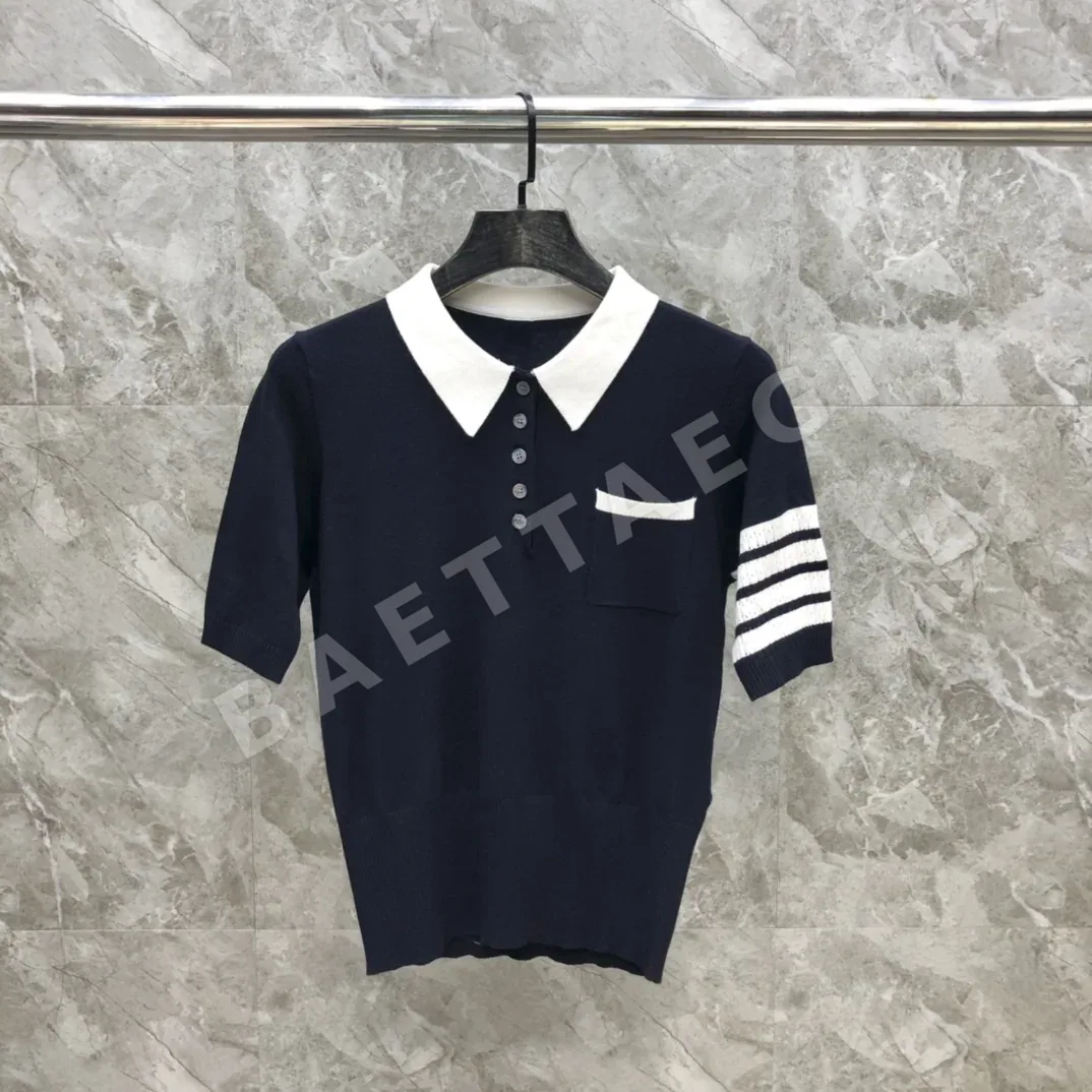 톰브라운 여성 폴로 도그 니트 반팔 티셔츠 53227