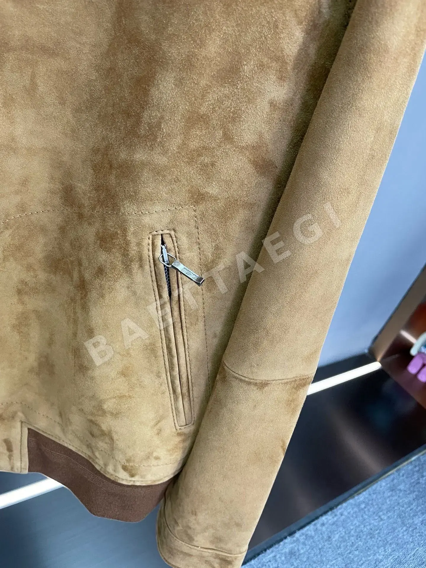 로로피아나 스웨이드 램스킨 스탠드카라 자켓 상세 이미지 7