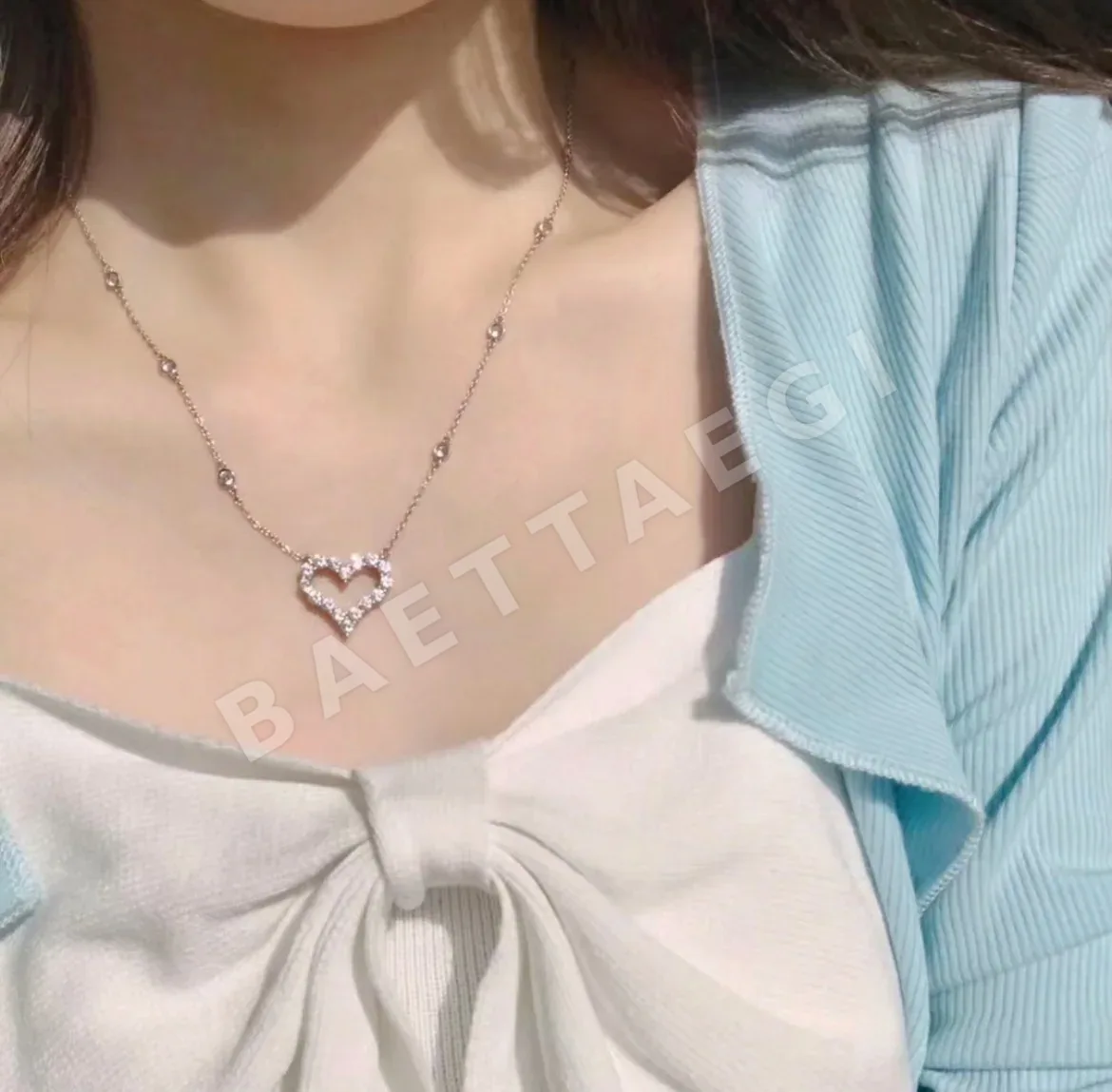 티파니 하트 다이아몬드 스털링 실버 목걸이 71283
