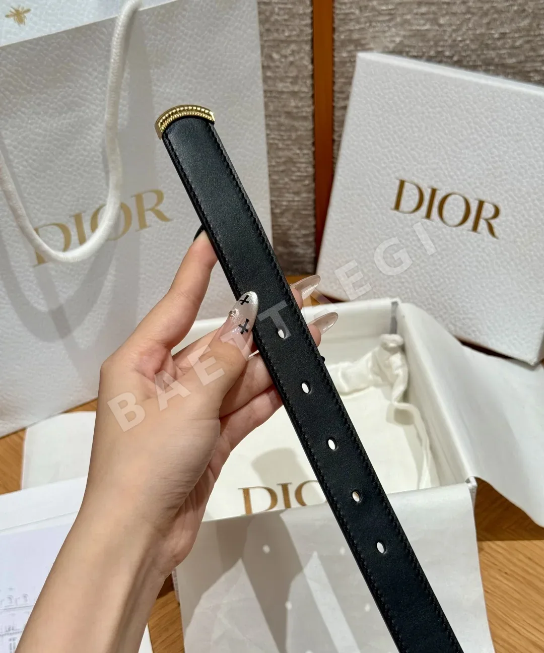 디올 JD280 메다이용 가죽 벨트 상세 이미지 5