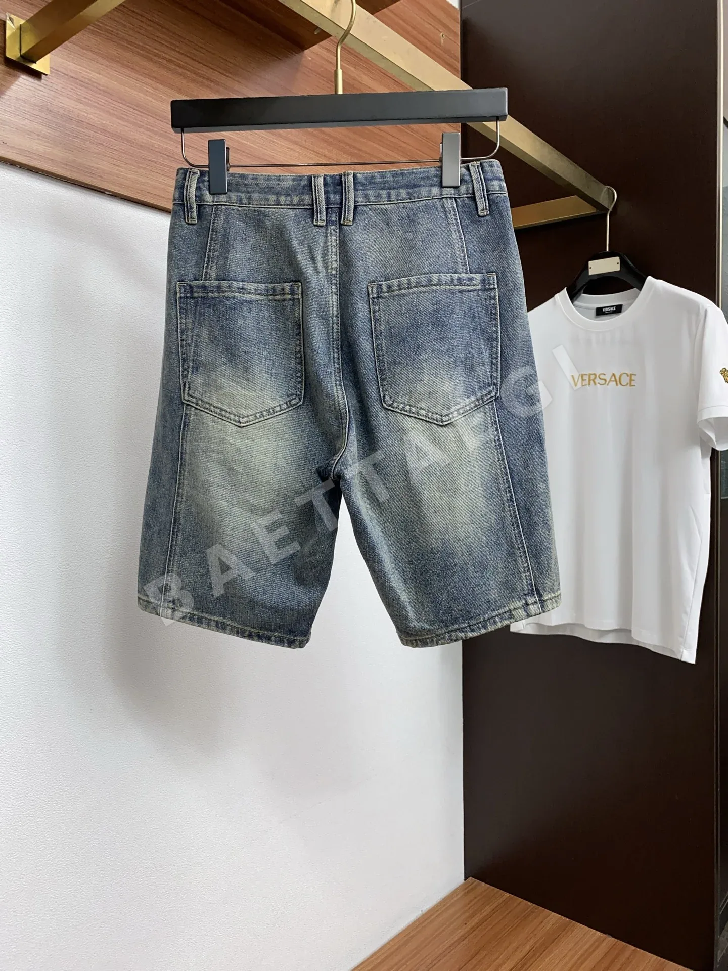 루이비통 데님 스트레이트 남성 반바지 상세 이미지 9
