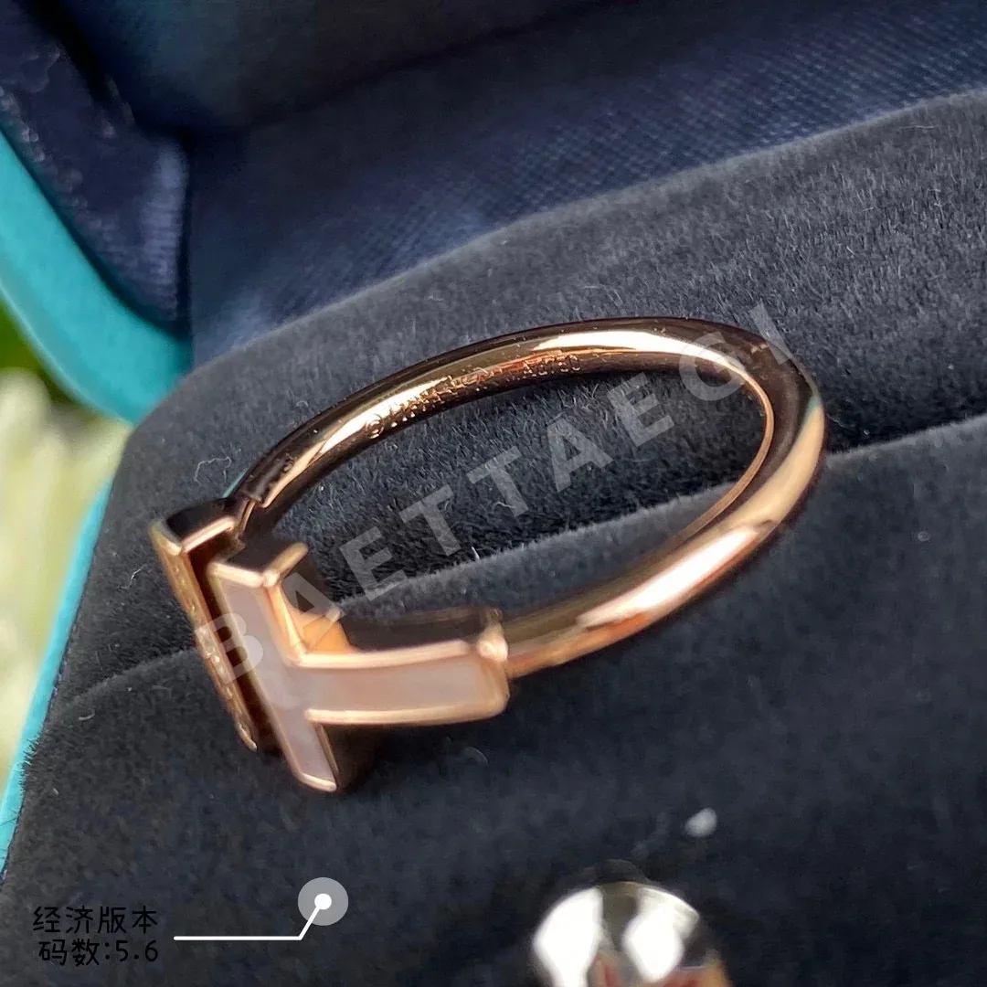 티파니 마더 오브 펄 더블 T 반지 상세 이미지 9