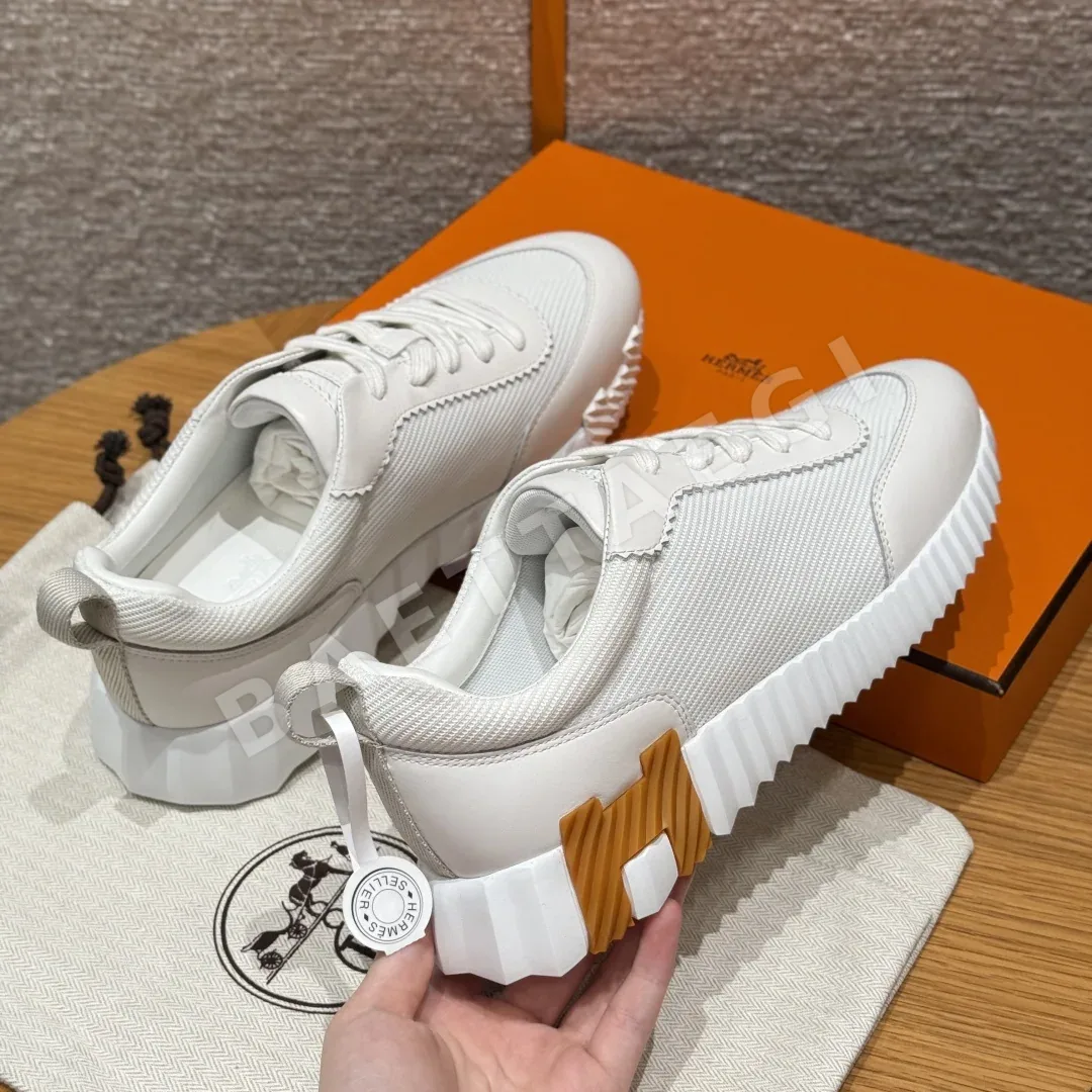 에르메스 바운싱 스니커즈 흰색 가죽 상세 이미지 4