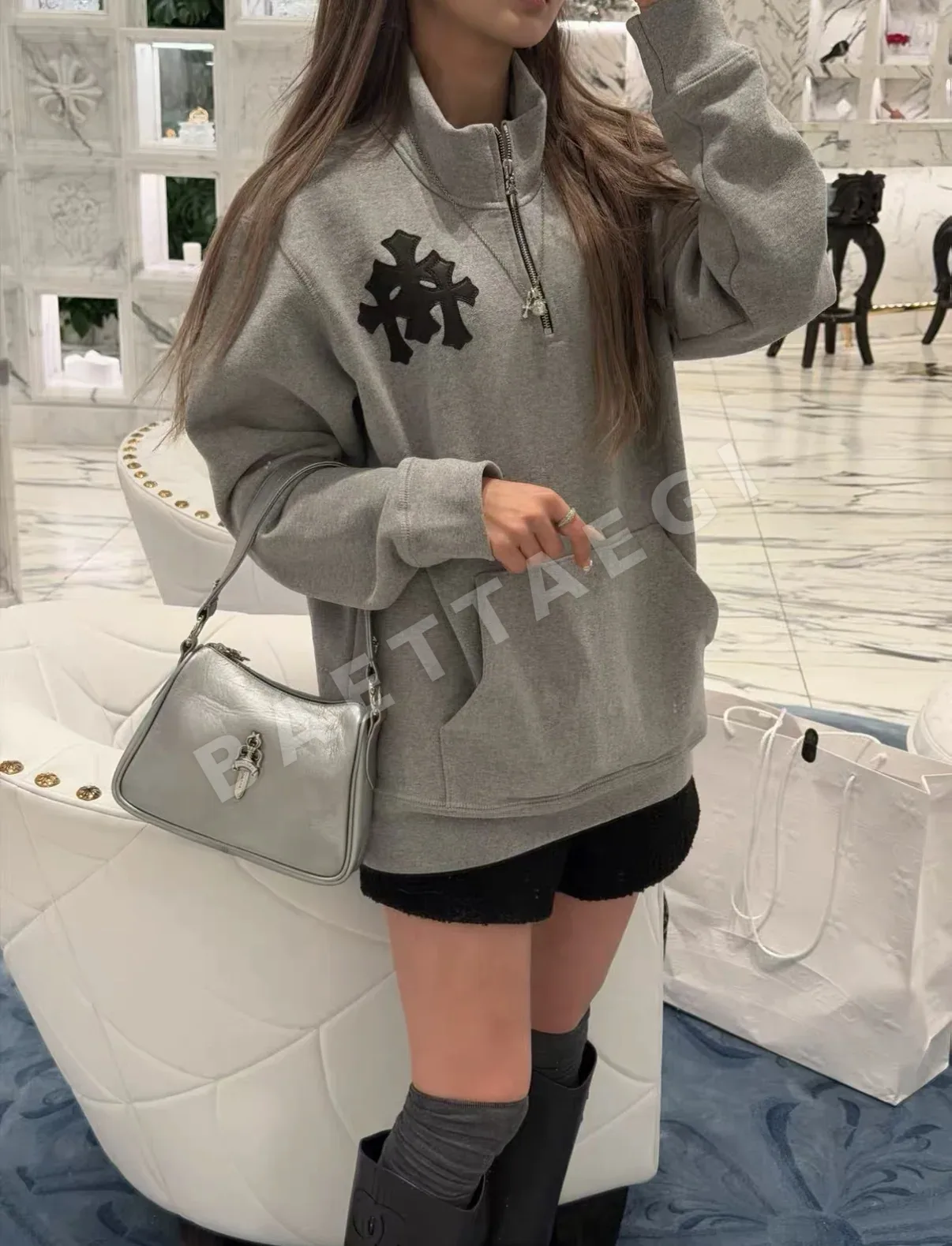 크롬하츠 실버 아스펜 치킨 너겟 가방 상세 이미지 12