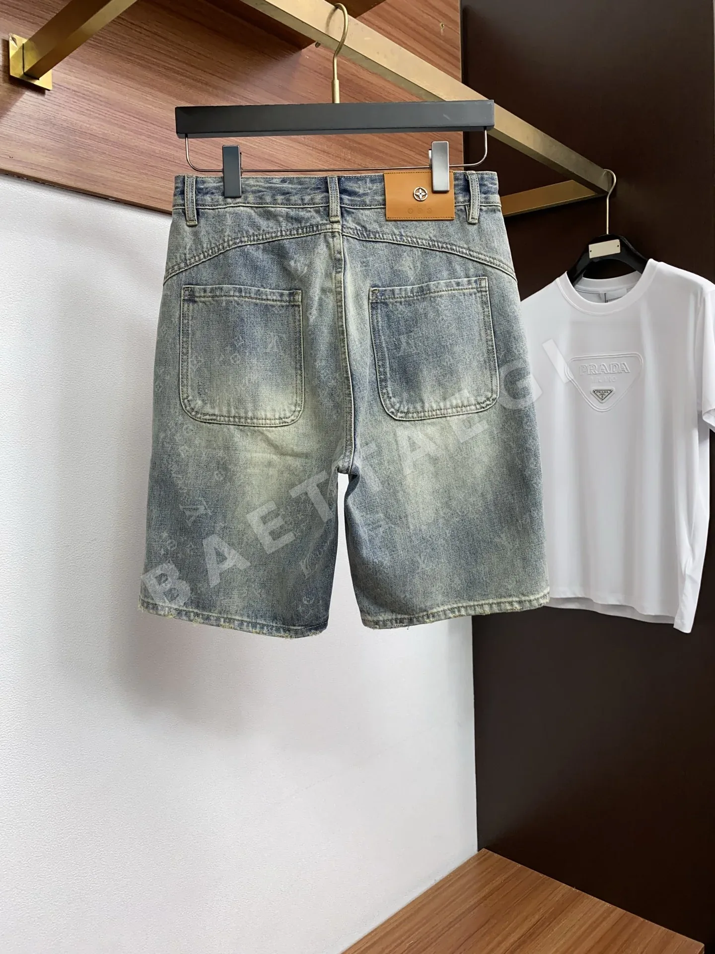루이비통 데님 남성 반바지 상세 이미지 8