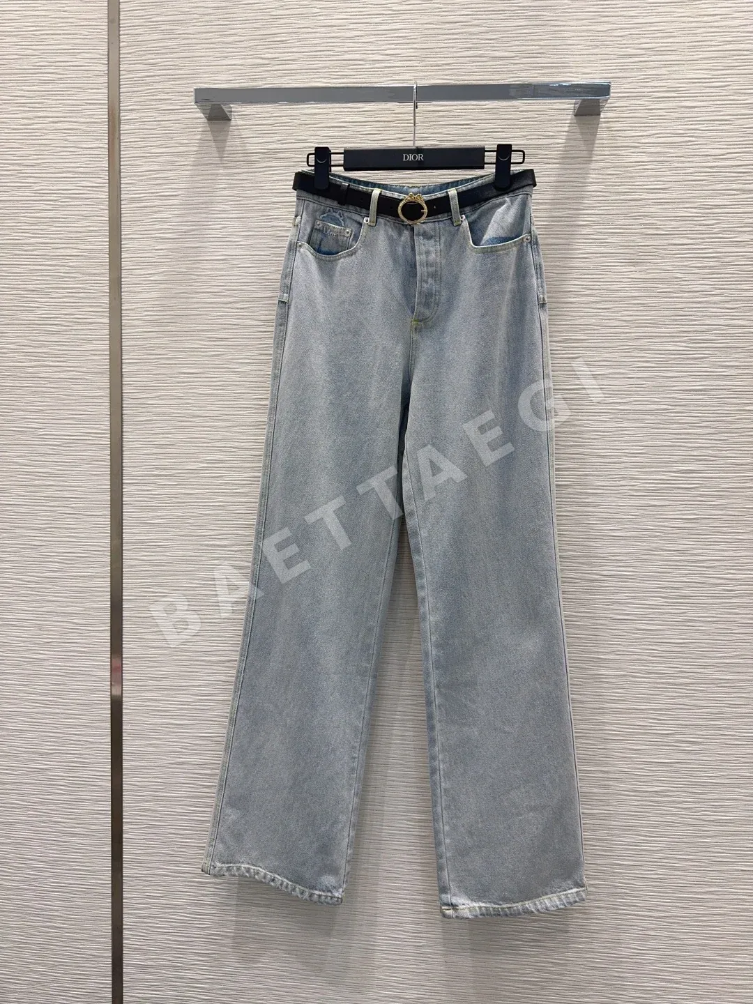 디올 데미지 워시드 데님 여성 바지 92192