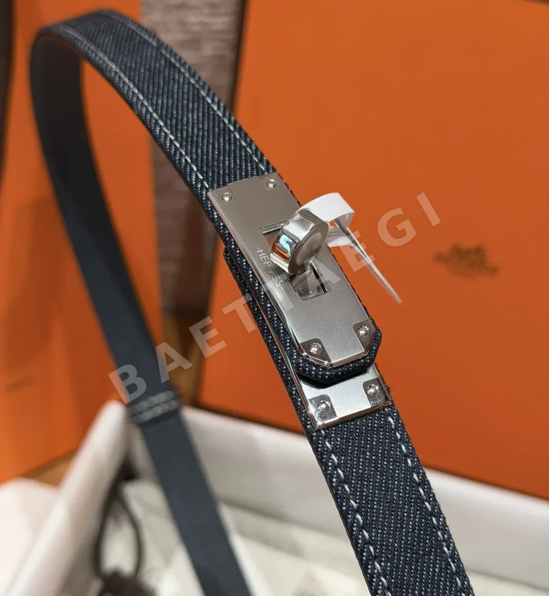 에르메스 H 캔버스 켈리 버클 벨트 상세 이미지 6