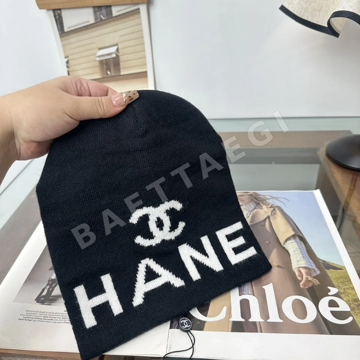 샤넬 니트 비니 모자 상세 이미지 5