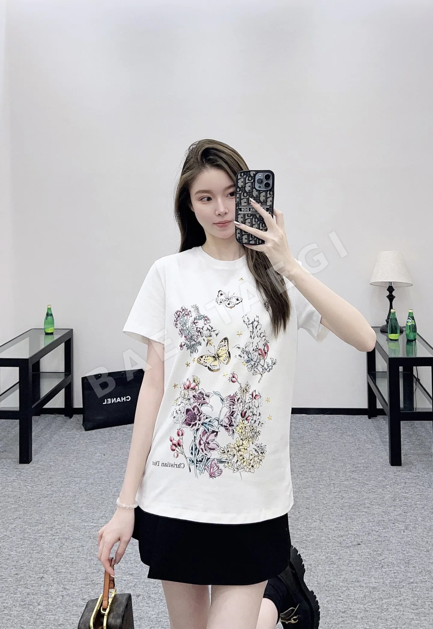 디올 크루넥 프린트 반팔 티셔츠 51392