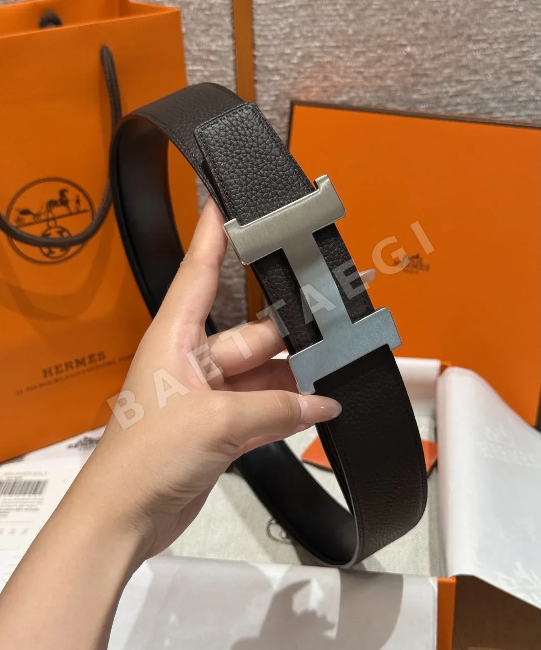 에르메스 콘스탄스 H 버클 리버시블 가죽 벨트 상세 이미지 3