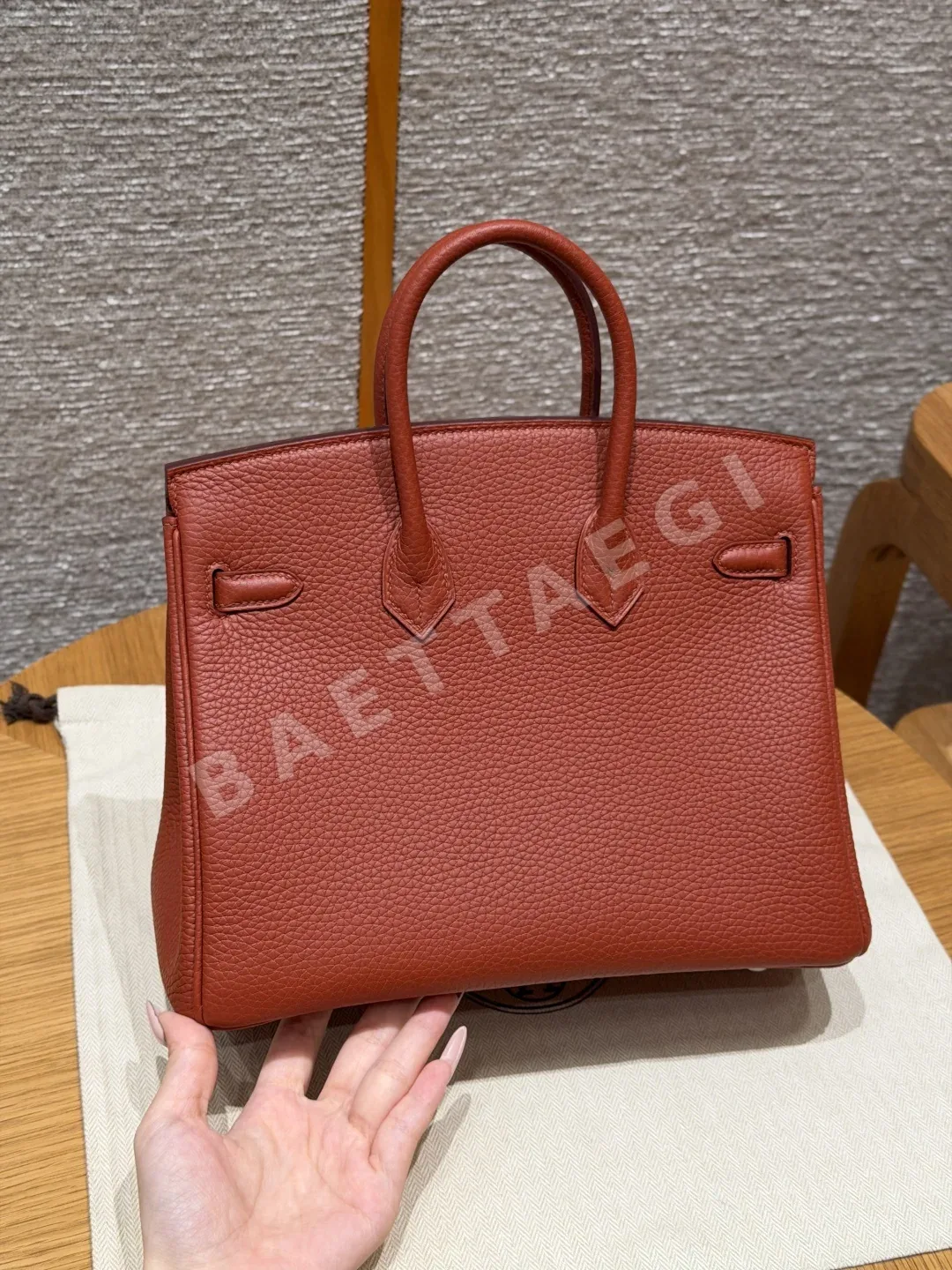에르메스 버킨 25 cm 토마토 레드 가방 상세 이미지 3