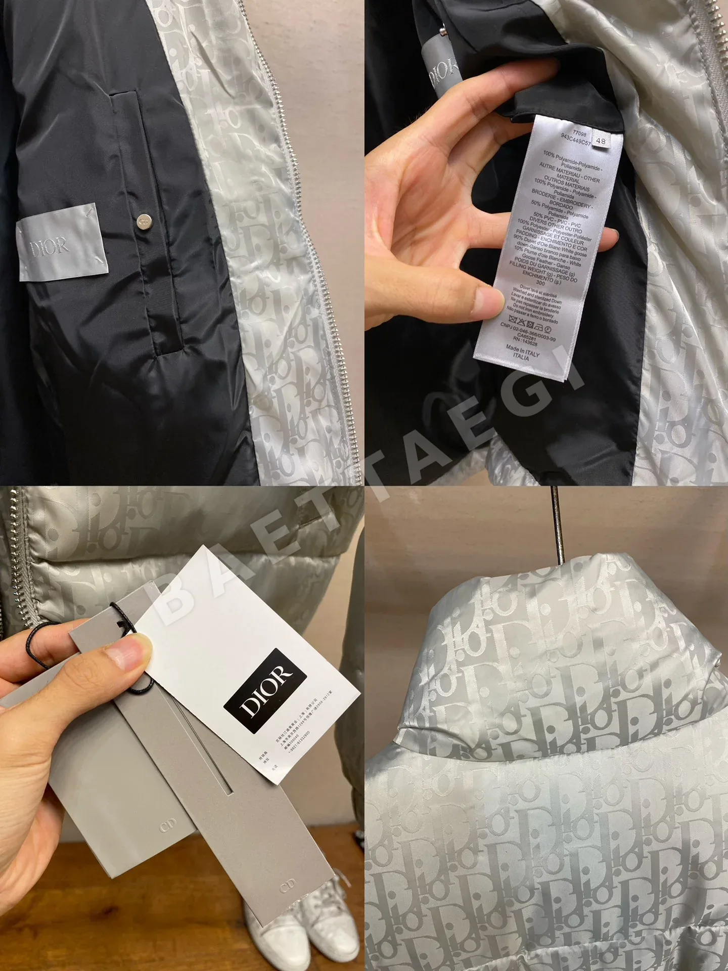디올 풀 로고 자카드 남성 패딩 상세 이미지 9