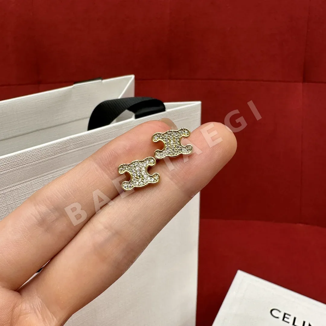 셀린느 개선문 라인스트ー 황동 귀걸이 178316