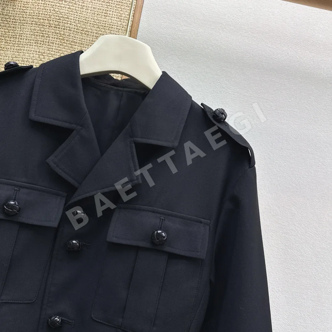 셀린느 레트로 엘보 패치 허리 벨트 여성 자켓 상세 이미지 4