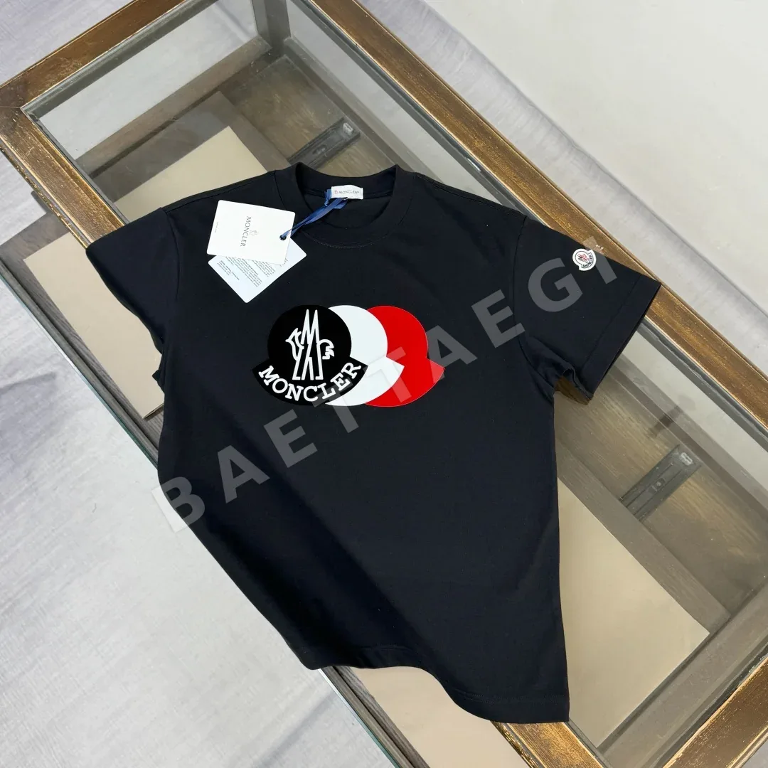 몽클레르 남성 크루넥 코튼 반팔 티셔츠 48802