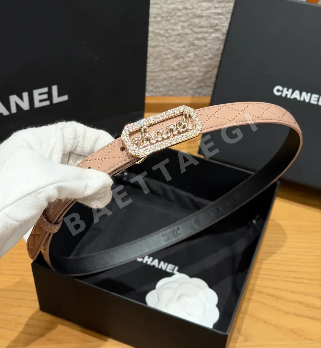 샤넬 퀼팅 램스킨 벨트 20mm 상세 이미지 9