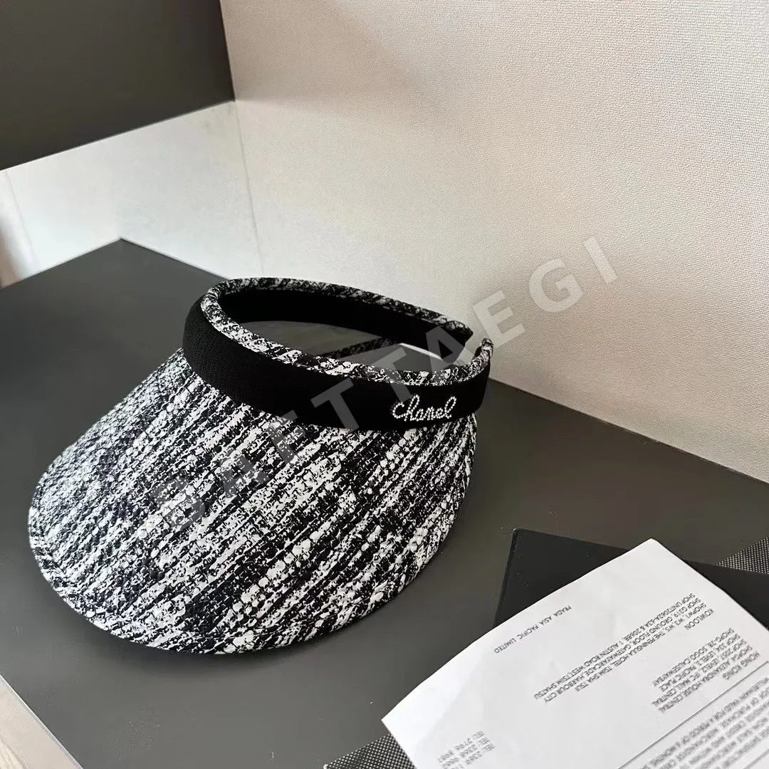 샤넬 체크무늬 바이저 햇 모자 상세 이미지 7