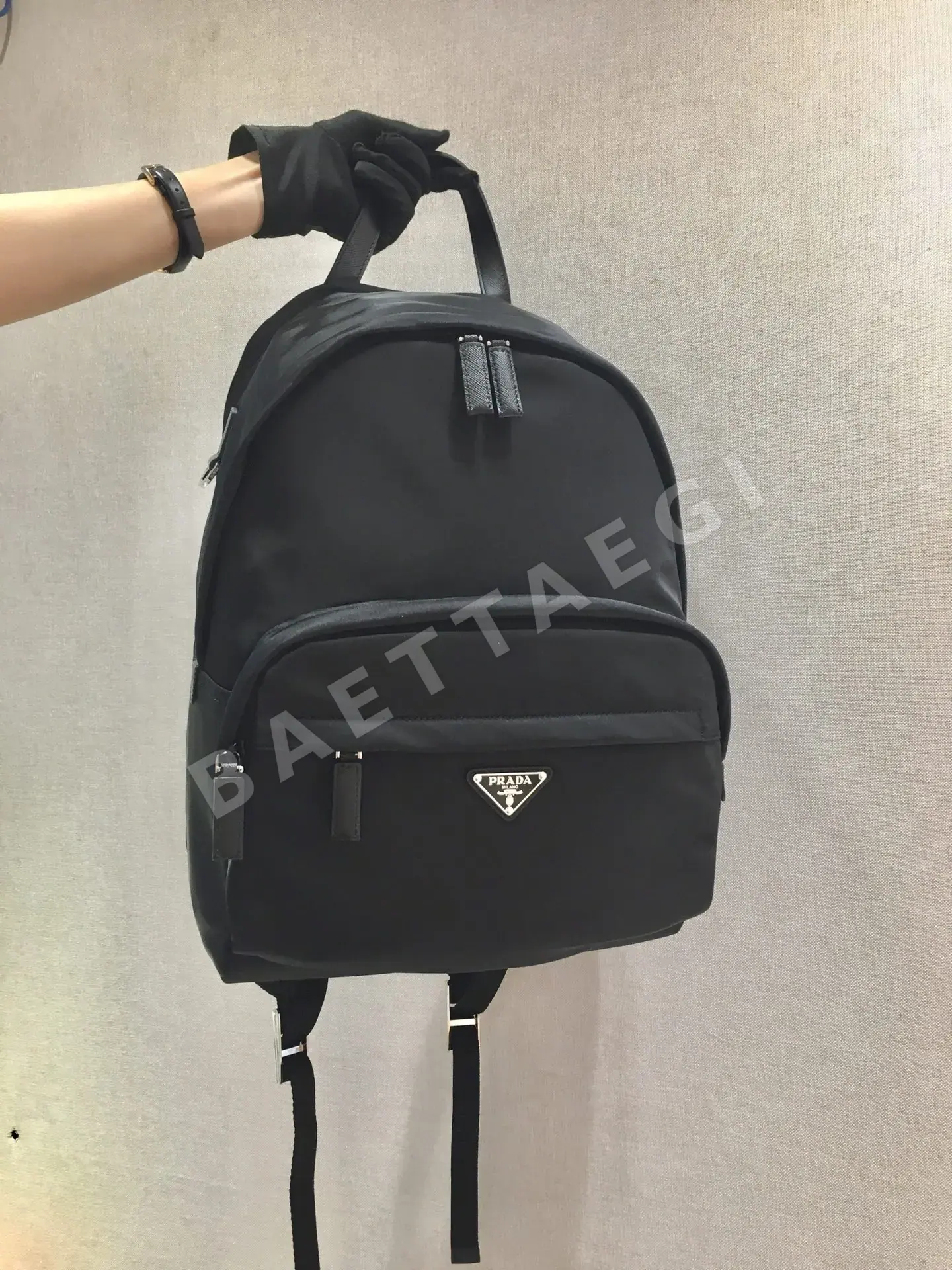 프라다 사피아노 가죽 나일론 백팩 66860