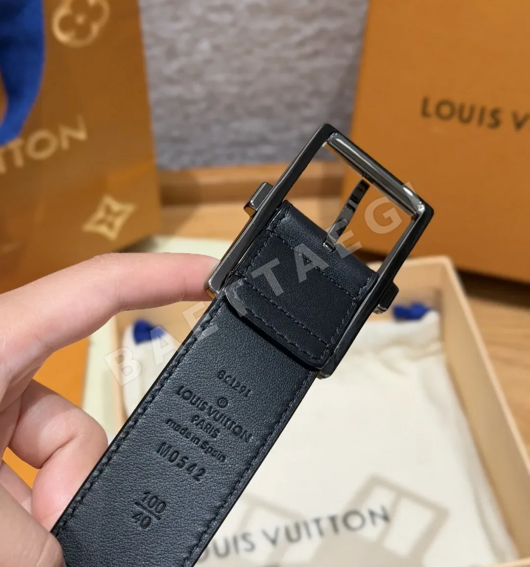 루이비통 LV 폰느프 35mm 편면 가죽 벨트 상세 이미지 4