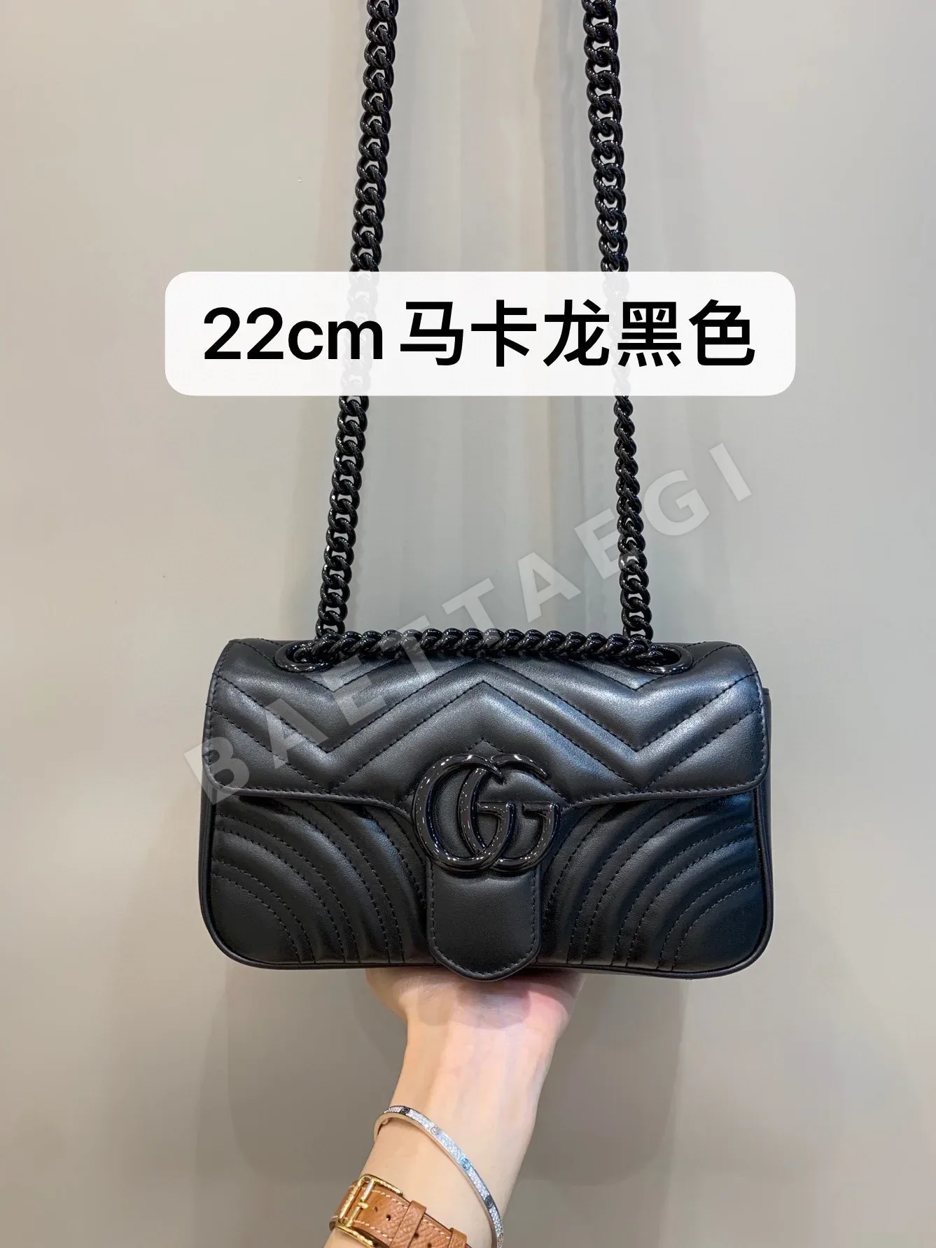 구찌 마몬 자수 가죽 미니백 상세 이미지 4