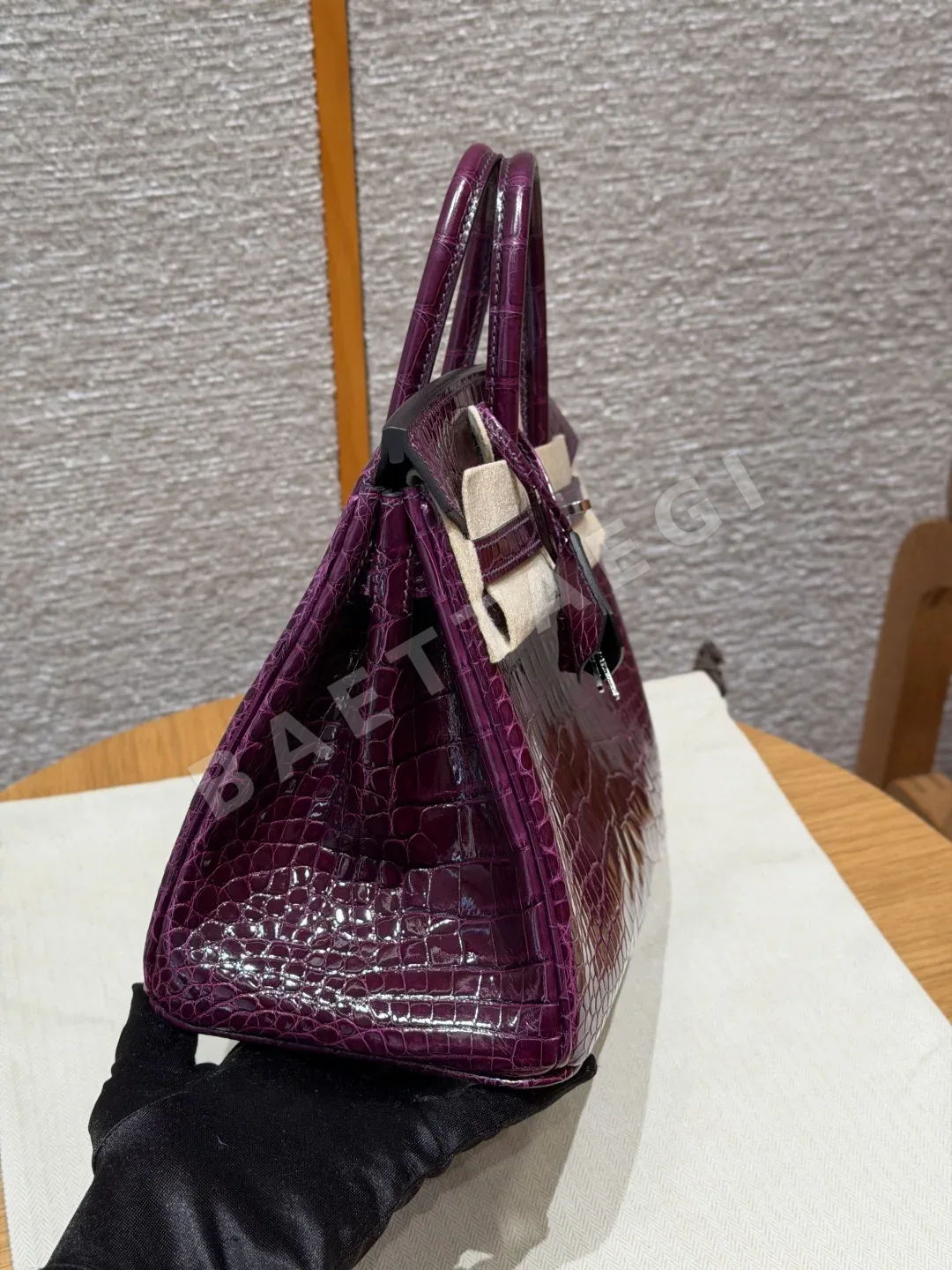 에르메스 버킨 25 cm 미시시피 악어가죽 가방 상세 이미지 3